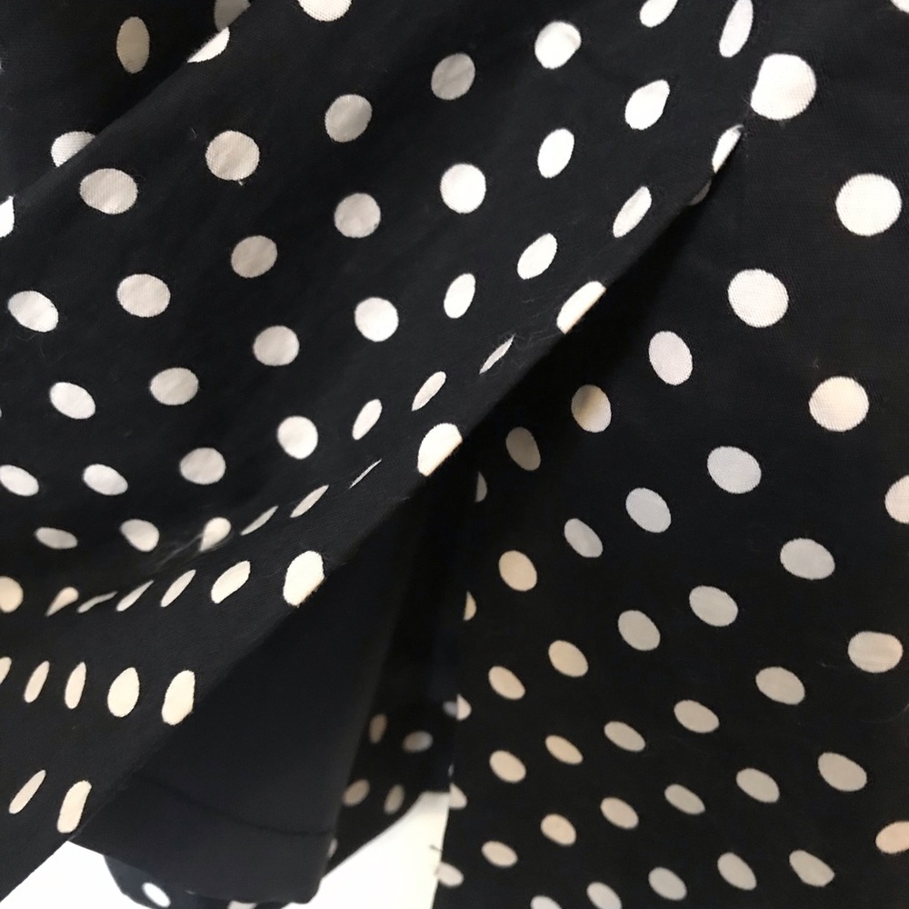 TAHARI Navy Polka Dot Sheath Dress - Picture 5 of 7